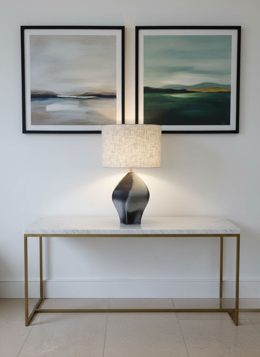 Vespale Lamp with Cylindrical Lampshade