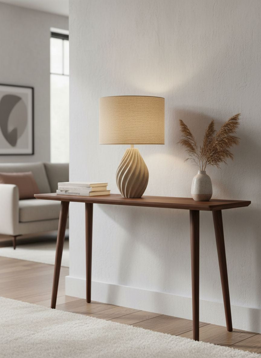 Coquile Lamp With Round Lampshade