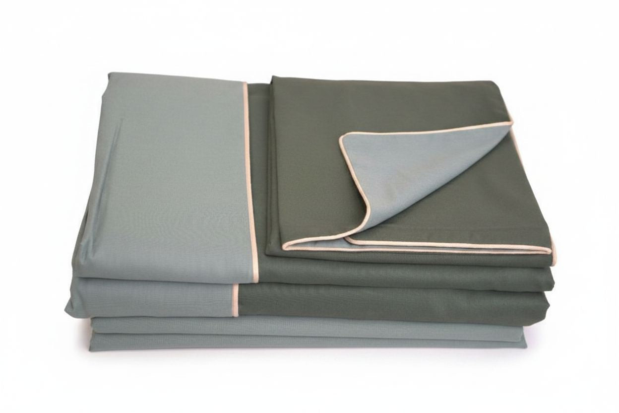 Tala Reversible Bedding  Collection- 100% Cotton flat sheet, duvet cover and pillow cases