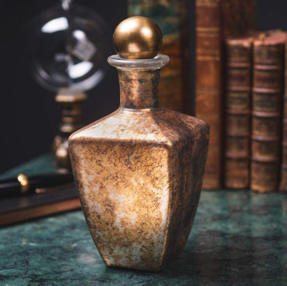 Bottle with Stopper – Silver Rust Finish