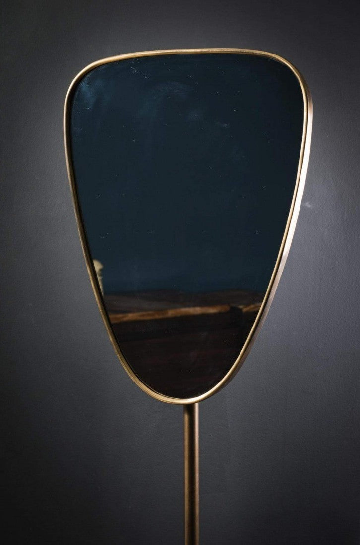 Standing Mirror – Antique Brass