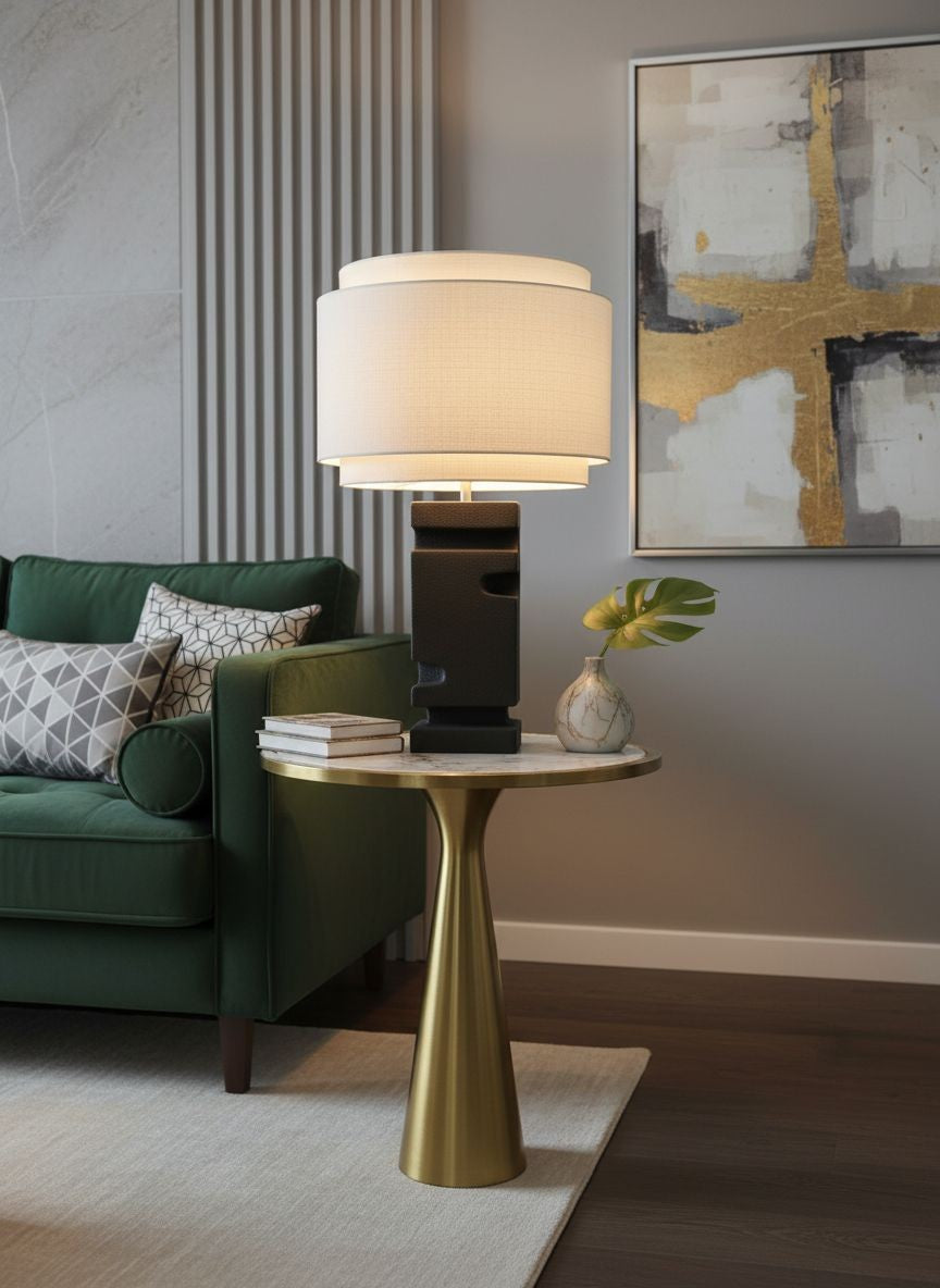 Tabargo Lamp with Satellite Lampshade– Lava Black