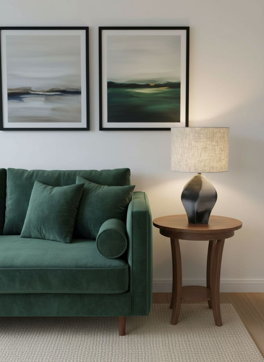 Vespale Lamp with Cylindrical Lampshade