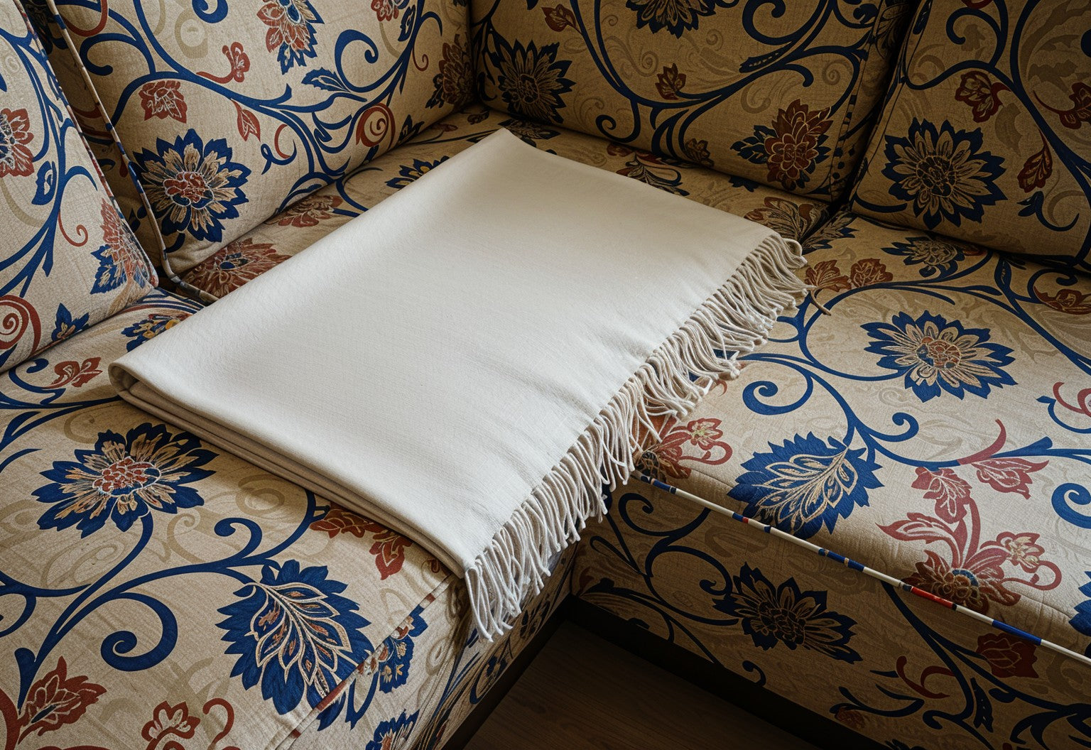 Happy Wool Beige Cashmere and Silk Throw