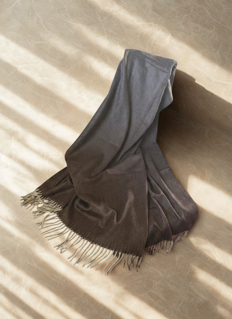 Happy wool Brown Cashmere Throw