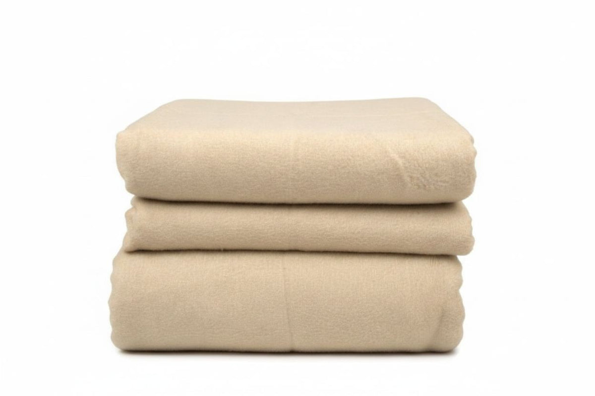 Beige Nova Bedding Collection on Blank White Background