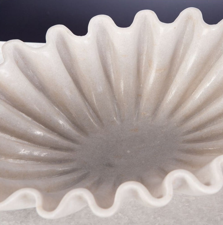 Close-up of a Marble Wave Bowl